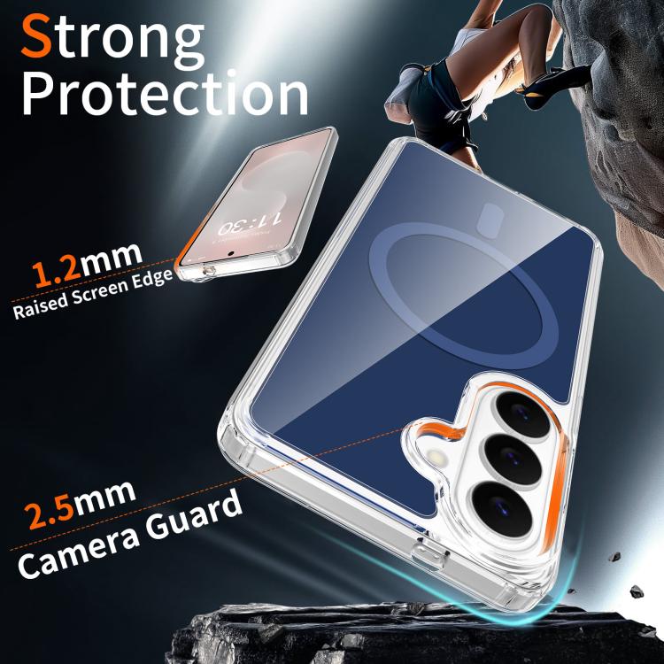 For Samsung Galaxy S26 5G Colorful Hard PC Hybrid Soft TPU Magnetic Phone Case