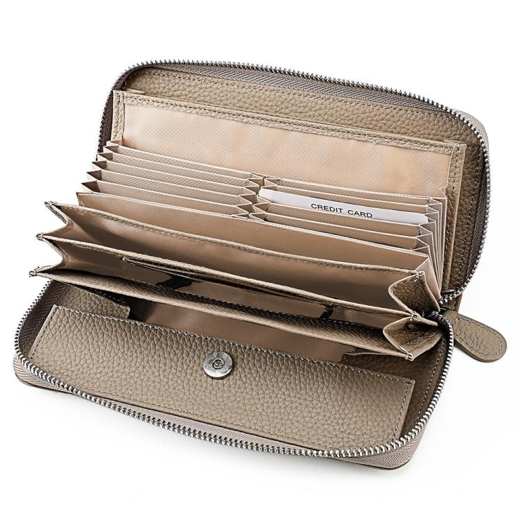 Genuine Leather RFID Anti-theft Accordion Zipper Coin Purse