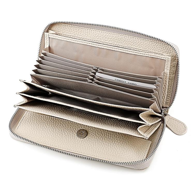 Genuine Leather RFID Anti-theft Accordion Zipper Coin Purse