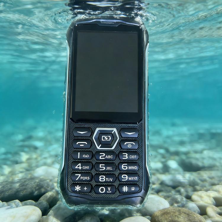 HP336 4G IP68 Rugged Phone, 3.5 inch, 4500mAh Battery, Network: 4G, BT, FM, SOS, Torch, Plug:US Plug - Black