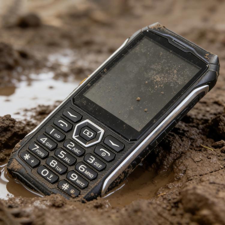 HP336 4G IP68 Rugged Phone, 3.5 inch, 4500mAh Battery, Network: 4G, BT, FM, SOS, Torch, Plug:AU Plug - Black