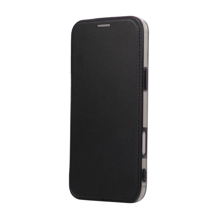 For iPhone 17 Pro Max Ultra-thin Rotation Holder Magnetic Plating Vegan Leather Phone Case