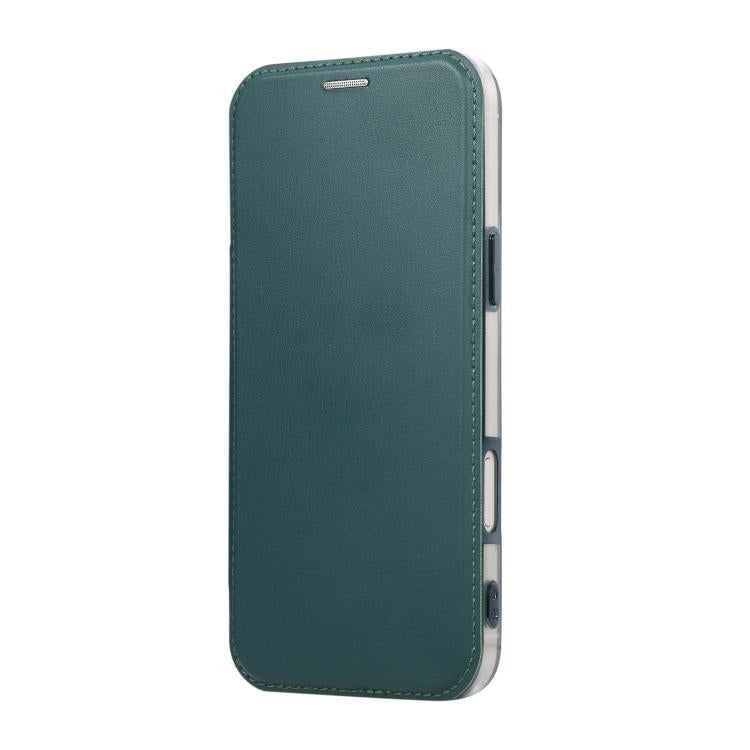 For iPhone 17 Pro Max Ultra-thin Rotation Holder Magnetic Plating Vegan Leather Phone Case