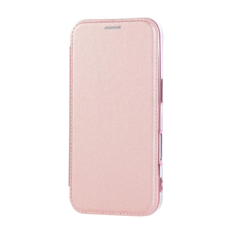 For iPhone Air Ultra-thin Rotation Holder Magnetic Plating Vegan Leather Phone Case
