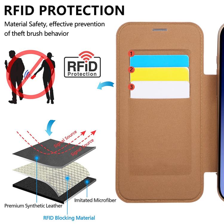 For iPhone Air Ultra-thin Rotation Holder Magnetic Plating Vegan Leather Phone Case