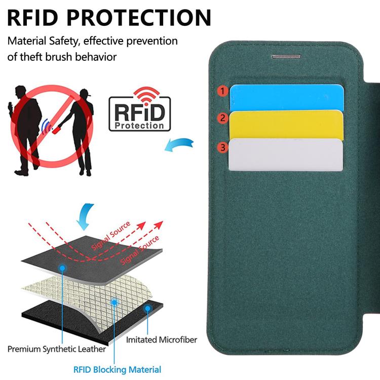 For iPhone 13 Pro Max Ultra-thin Rotation Holder Magnetic Plating Vegan Leather Phone Case
