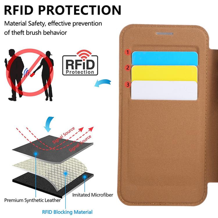 For iPhone 13 Pro Max Ultra-thin Rotation Holder Magnetic Plating Vegan Leather Phone Case