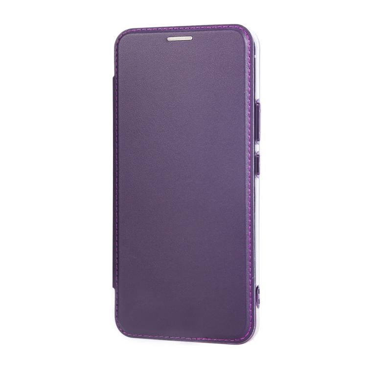 For Samsung Galaxy S22+ 5G Ultra-thin Rotation Holder Magnetic Plating Vegan Leather Phone Case