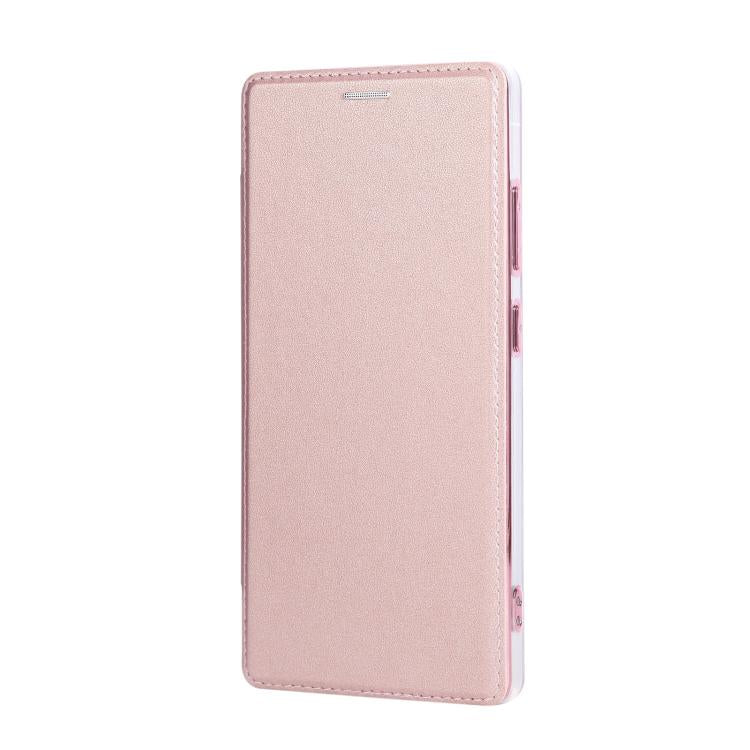 For Samsung Galaxy S23 Ultra 5G Ultra-thin Rotation Holder Magnetic Plating Vegan Leather Phone Case