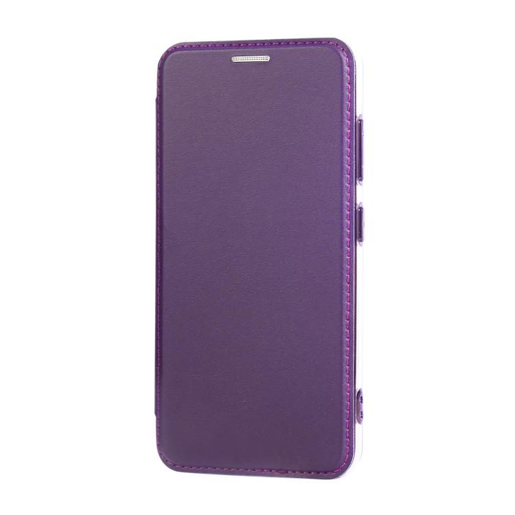 For Samsung Galaxy S23+ 5G Ultra-thin Rotation Holder Magnetic Plating Vegan Leather Phone Case