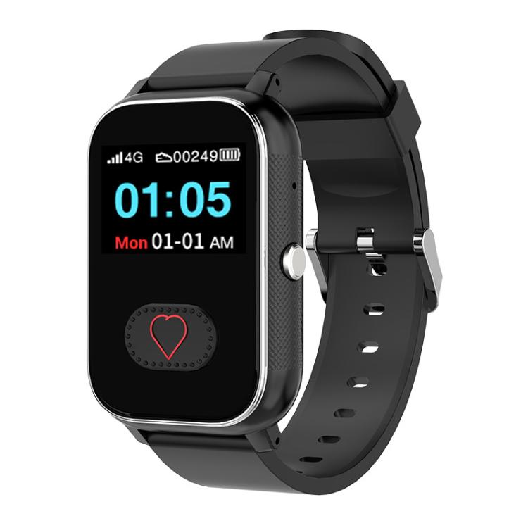 FA96S 1.0-inch Screen 4G Network GPS Tracking Elderly Care Smart Watch, Model:American Version - Black