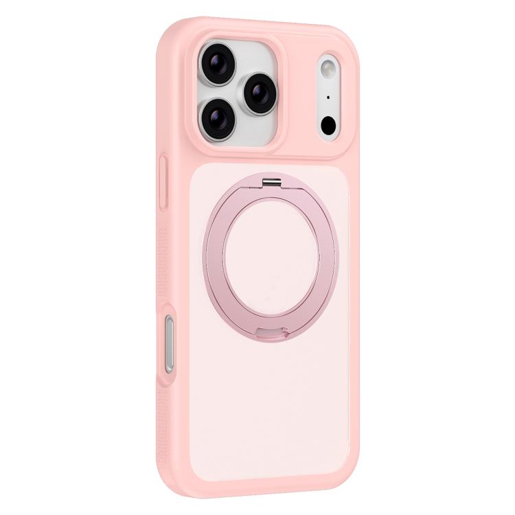 For iPhone 17 Pro Max Skin-friendly Anti-Stain Rotating Holder Magnetic Armor Phone Case