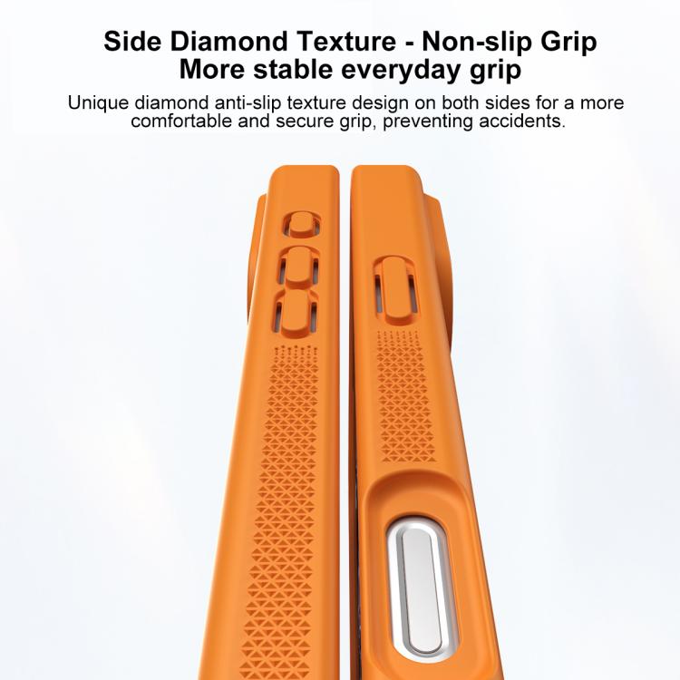 For iPhone 17 Pro Max Skin-friendly Anti-Stain Rotating Holder Magnetic Armor Phone Case