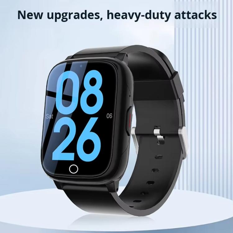 FA83S 1.69-inch 4G Network GPS Tracking Elderly Care Smart Watch Support Heart Rate / Blood Pressure Monitoring, Model:American Version - Black