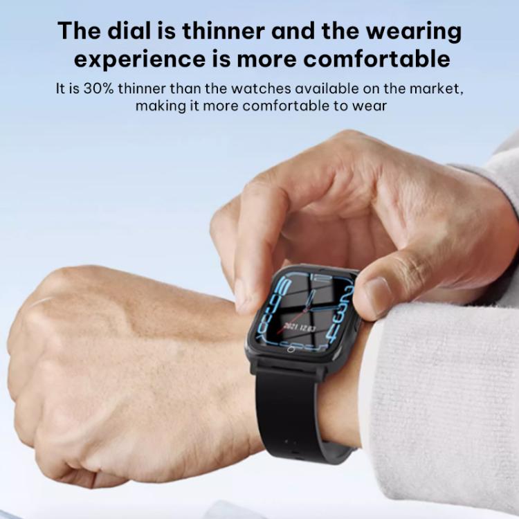 FA83S 1.69-inch 4G Network GPS Tracking Elderly Care Smart Watch Support Heart Rate / Blood Pressure Monitoring, Model:American Version - Black