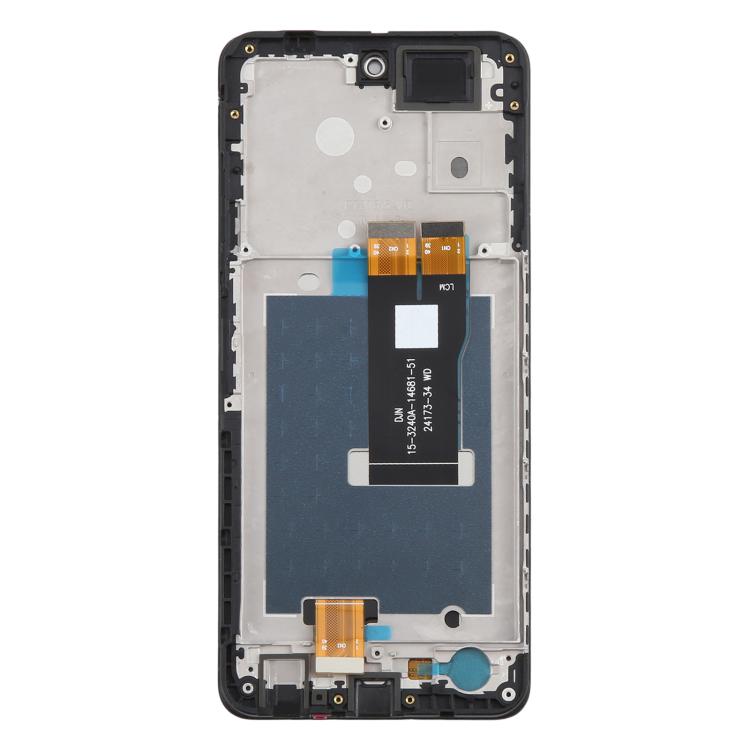 For ZTE Blade A75 5G Z2357N LCD Screen Digitizer Full Assembly with Frame - Black
