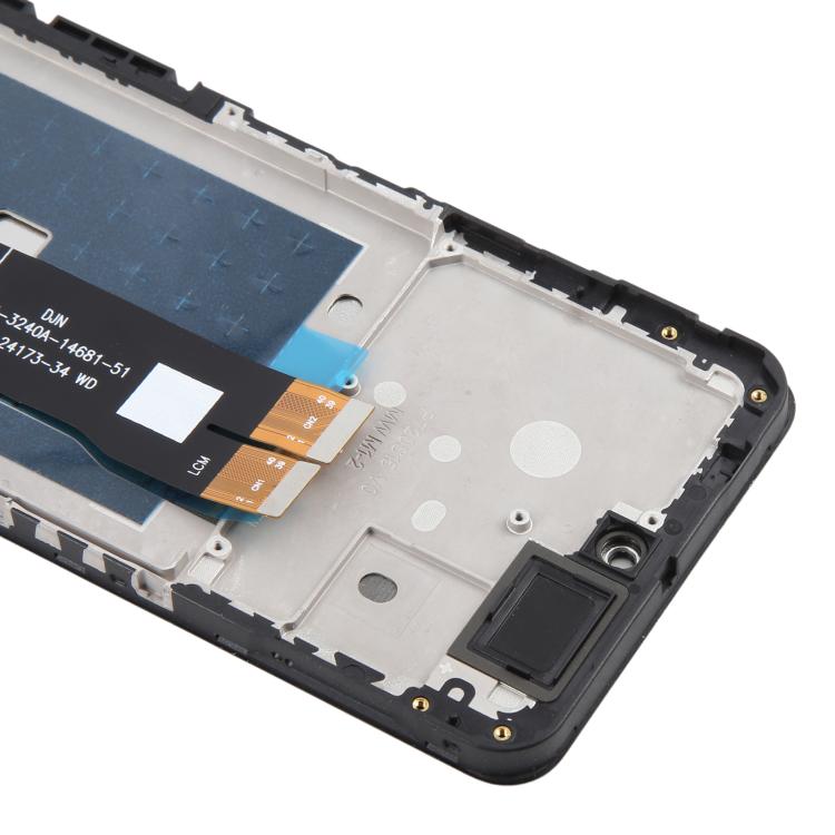 For ZTE Blade A75 5G Z2357N LCD Screen Digitizer Full Assembly with Frame - Black