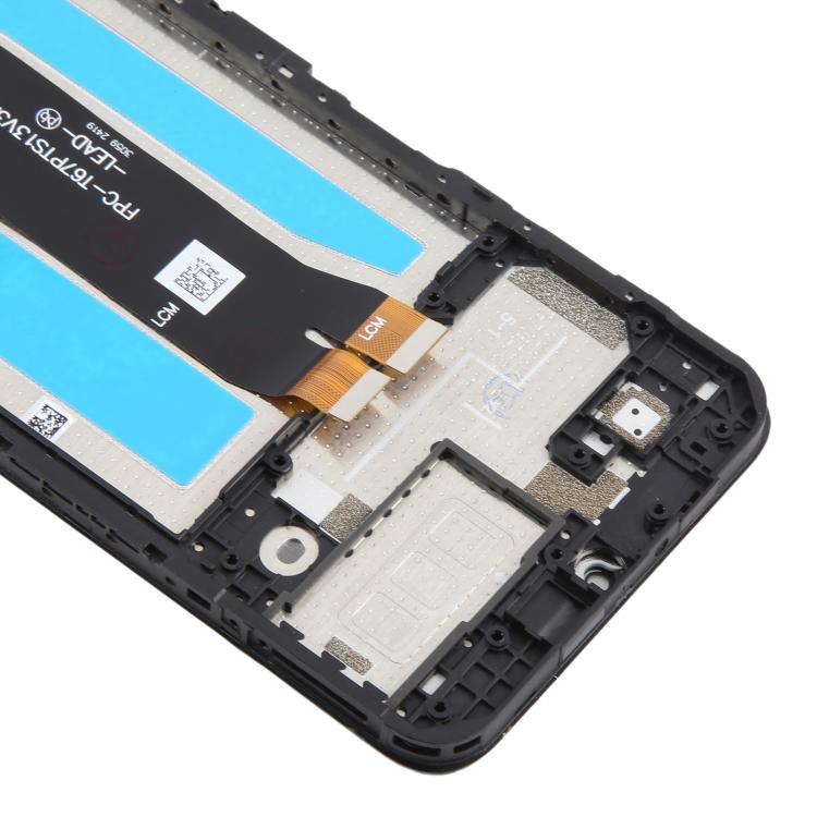 For ZTE Blade A55 Z2450 LCD Screen Digitizer Full Assembly with Frame - Black