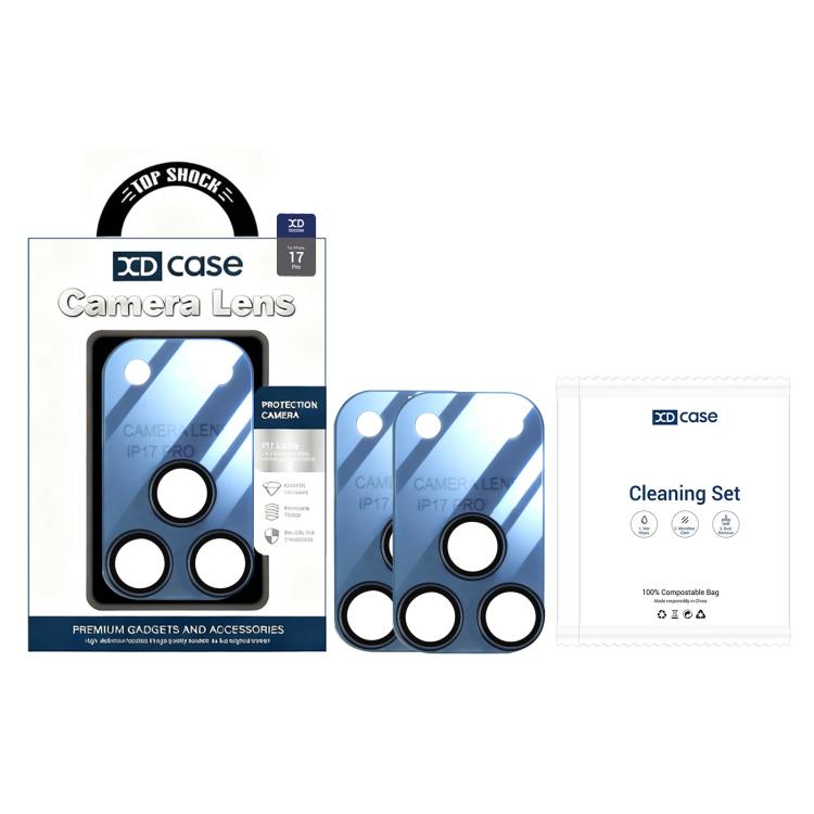 For iPhone 17 Pro XDcase 2pcs Integrated Translucent Frosted Acrylic Camera Lens Protector