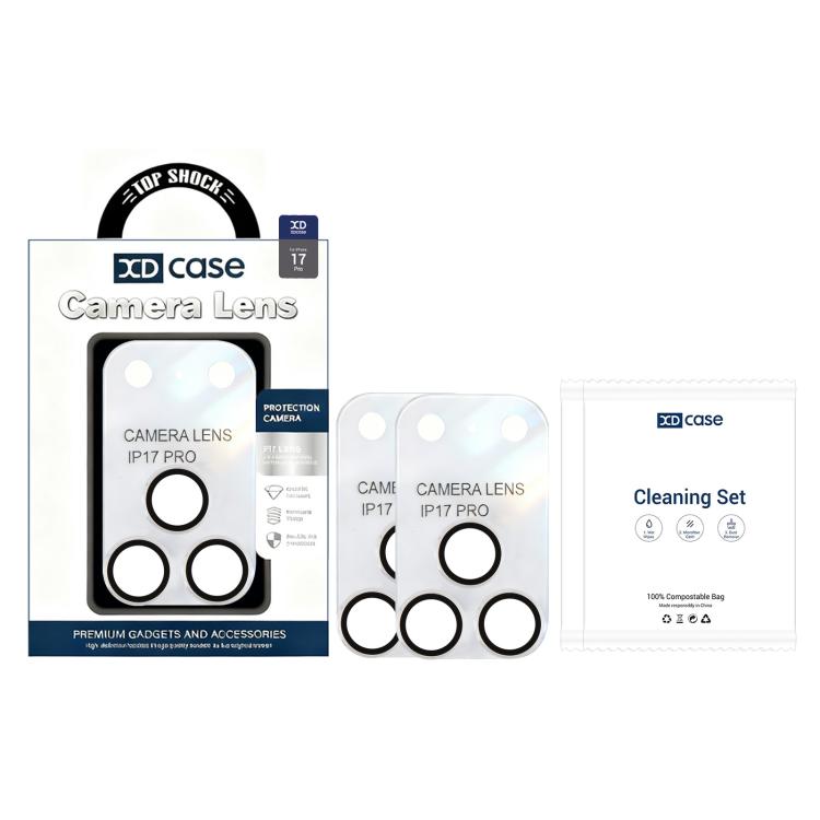 For iPhone 17 Pro XDcase 2pcs Integrated Translucent Frosted Acrylic Camera Lens Protector
