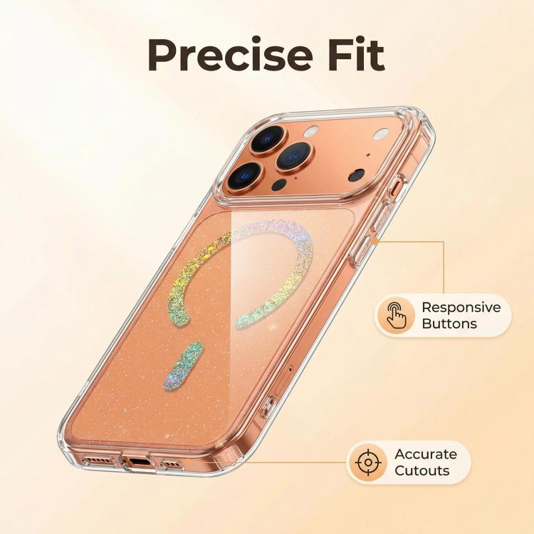 For iPhone 17 Pro Glitter Magnetic TPU Phone Case