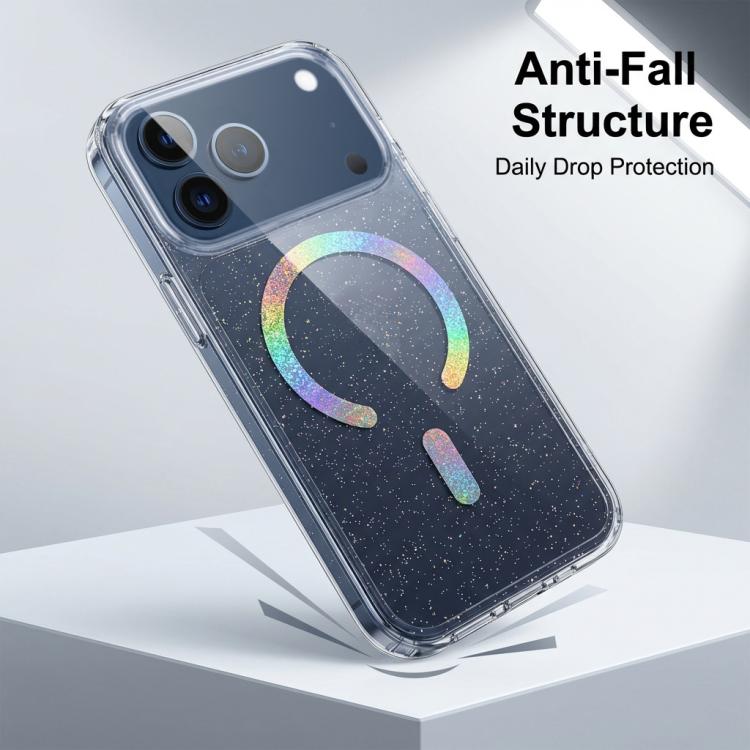 For iPhone 17 Pro Max Glitter Magnetic TPU Phone Case