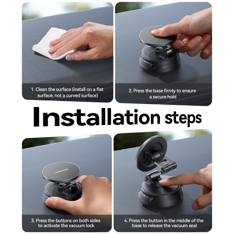 JOYROOM JR-ZS510 Foldable Magnetic Car Phone Holder - Black