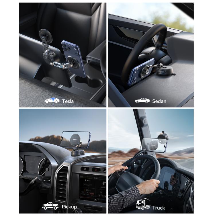 JOYROOM JR-ZS510 Foldable Magnetic Car Phone Holder - Black