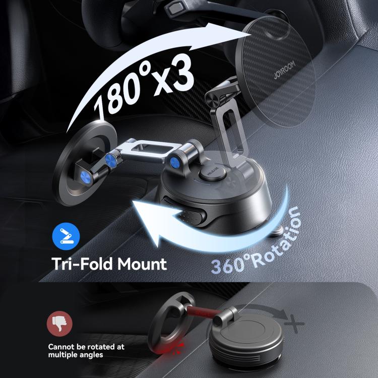 JOYROOM JR-ZS510 Foldable Magnetic Car Phone Holder - Black