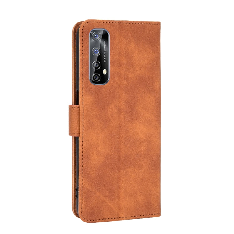 For OPPO Realme 7 Solid Color Skin Feel Magnetic Buckle Horizontal Flip Calf Texture PU Leather Case with Holder & Card Slots & Wallet