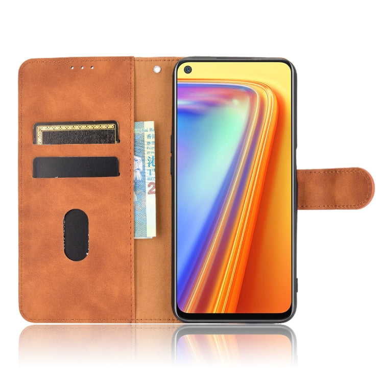 For OPPO Realme 7 Solid Color Skin Feel Magnetic Buckle Horizontal Flip Calf Texture PU Leather Case with Holder & Card Slots & Wallet