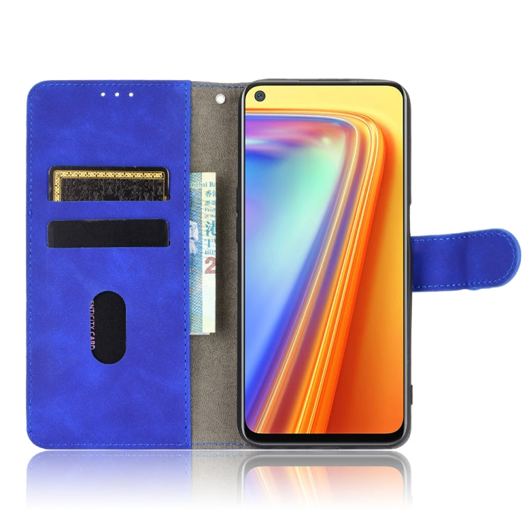 For OPPO Realme 7 Solid Color Skin Feel Magnetic Buckle Horizontal Flip Calf Texture PU Leather Case with Holder & Card Slots & Wallet
