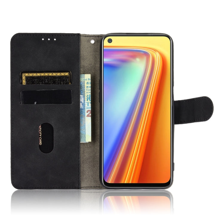 For OPPO Realme 7 Solid Color Skin Feel Magnetic Buckle Horizontal Flip Calf Texture PU Leather Case with Holder & Card Slots & Wallet