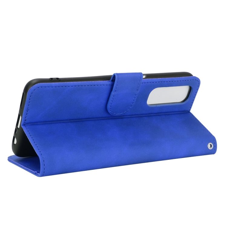 For OPPO Realme Narzo 20 Pro Solid Color Skin Feel Magnetic Buckle Horizontal Flip Calf Texture PU Leather Case with Holder & Card Slots & Wallet