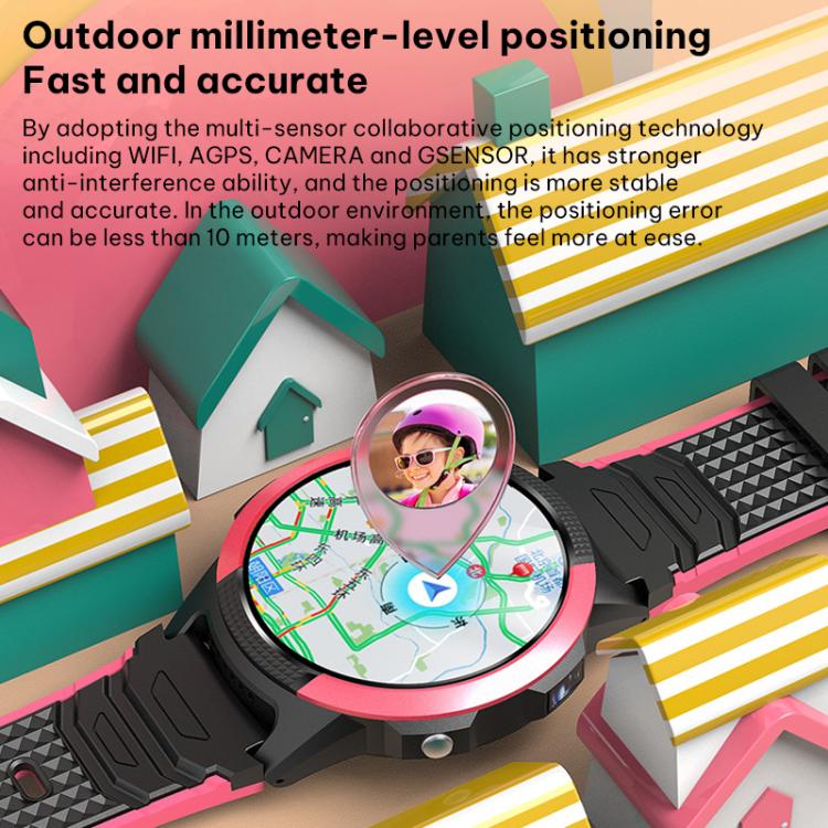FA56 1.28-inch Screen 4G Network GPS Tracking Kids Smart Watch, Model:American Version