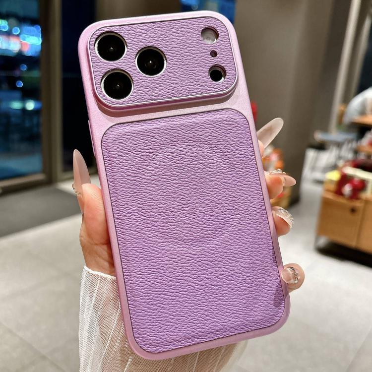 For iPhone 17 Pro Transforms Into 17 Large Window Litchi Texture Magnetic Phone Case