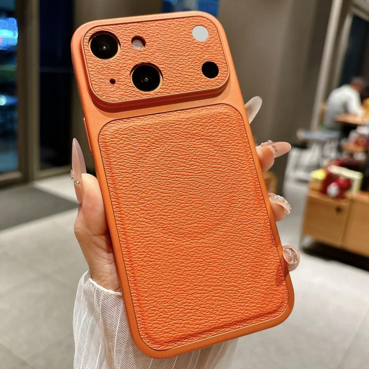 For iPhone 13 Transforms Into 17 Large Window Litchi Texture Magnetic Phone Case