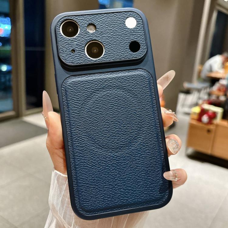 For iPhone 13 Transforms Into 17 Large Window Litchi Texture Magnetic Phone Case