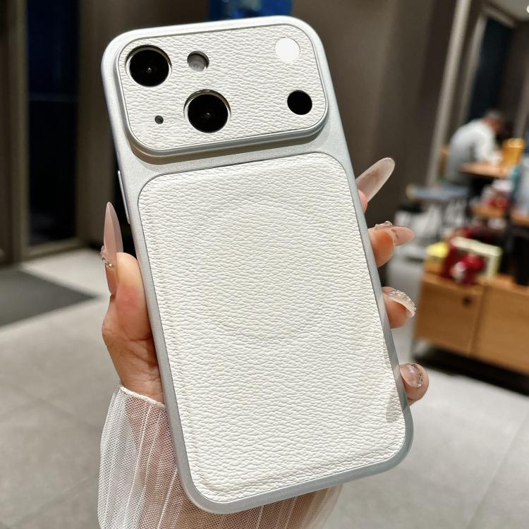 For iPhone 13 Transforms Into 17 Large Window Litchi Texture Magnetic Phone Case