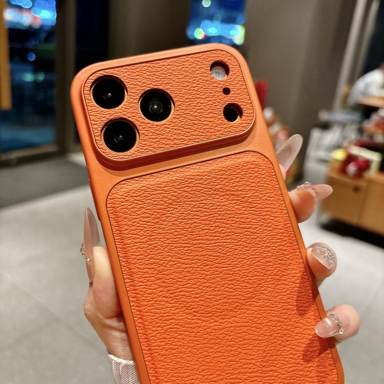 For iPhone 14 Pro Max Transforms Into 17 Large Window Litchi Texture Magnetic Phone Case