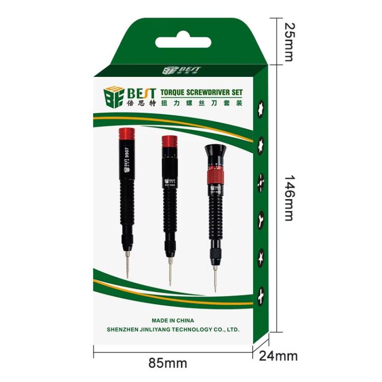 BEST BST-9909 7 in 1 Adjustable Torque Screwdriver Set with S2 Screwdriver Bits