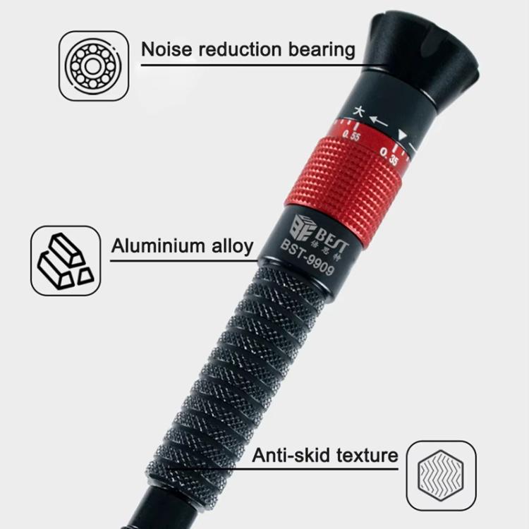 BEST BST-9909 7 in 1 Adjustable Torque Screwdriver Set with S2 Screwdriver Bits