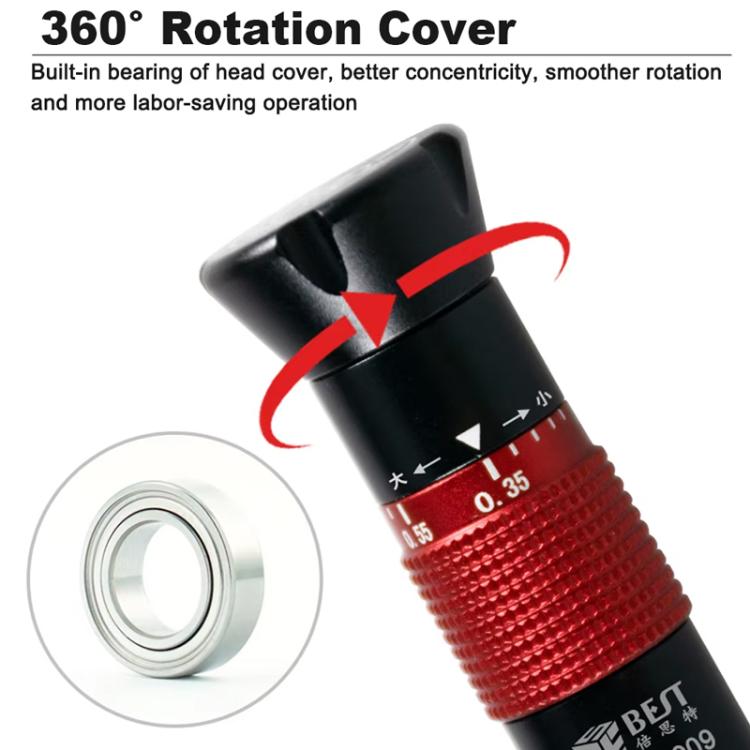 BEST BST-9909 7 in 1 Adjustable Torque Screwdriver Set with S2 Screwdriver Bits
