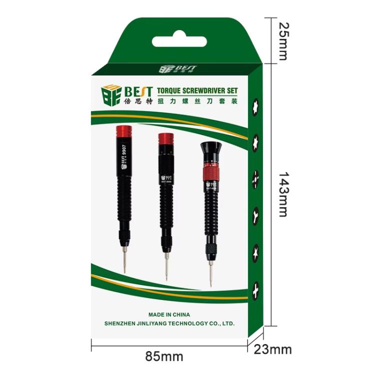 BEST BST-9907 7 in 1 Torque Screwdriver Set with S2 Screwdriver Bits