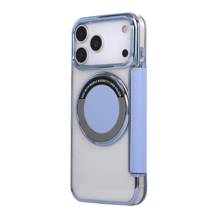 For iPhone 17 Pro Max Ultra-thin Magnetic Plating Vegan Leather Phone Case