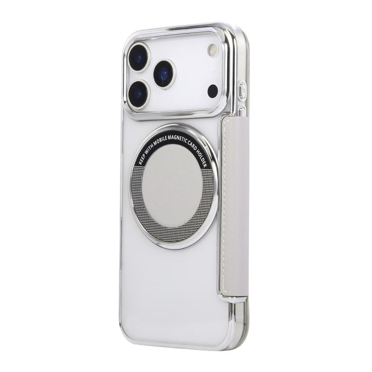 For iPhone 17 Pro Max Ultra-thin Magnetic Plating Vegan Leather Phone Case