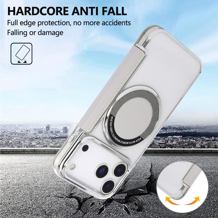 For iPhone 17 Pro Max Ultra-thin Magnetic Plating Vegan Leather Phone Case