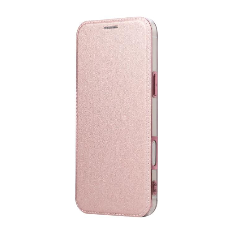 For iPhone Air Ultra-thin Magnetic Plating Vegan Leather Phone Case