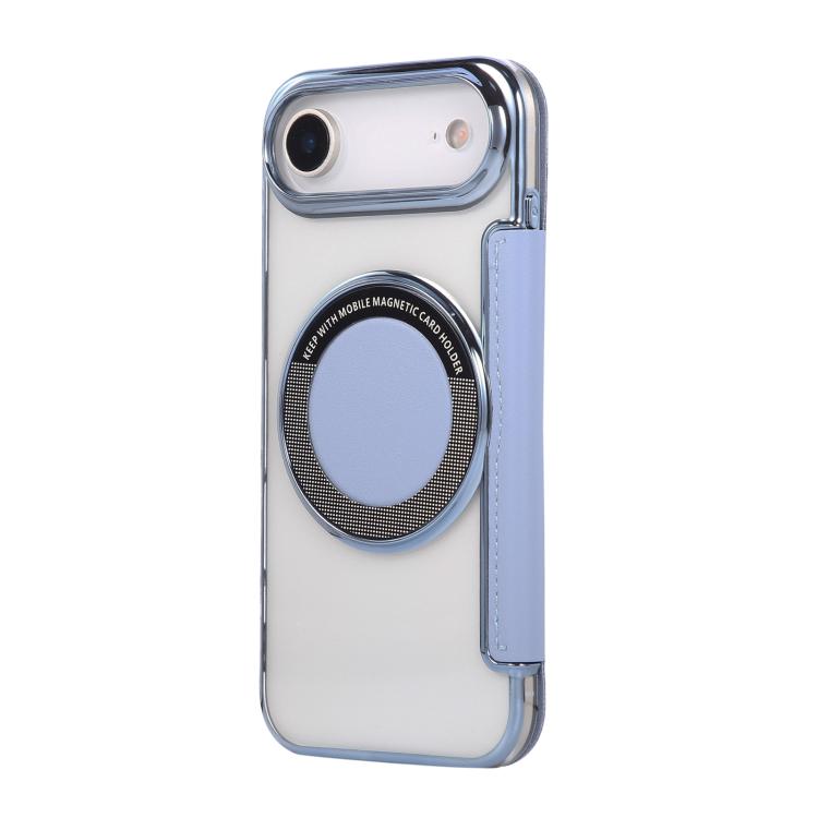 For iPhone Air Ultra-thin Magnetic Plating Vegan Leather Phone Case