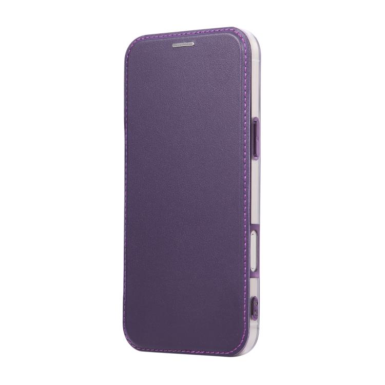 For iPhone Air Ultra-thin Magnetic Plating Vegan Leather Phone Case